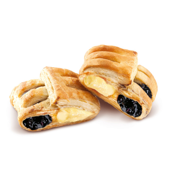 Mini mřížka puding borůvka