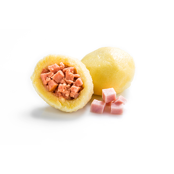 Bramborové knedlíky s uzeným masem cca 70 g